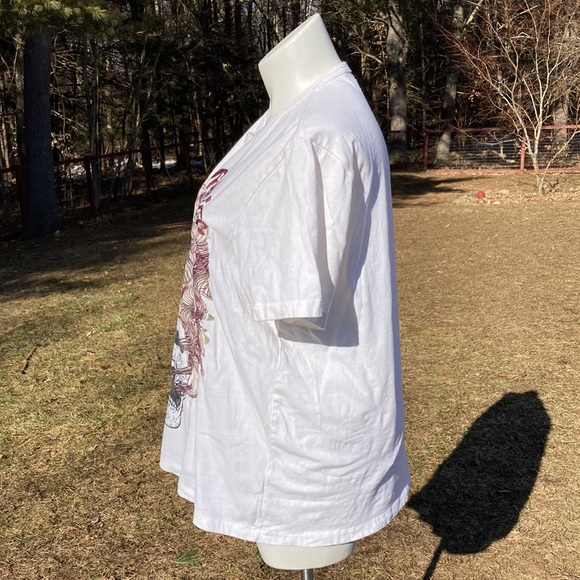 True Religion embroidered skull all cotton T-shirt size XXXL - Picture 4 of 6